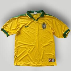 Brazil 1997 Tournoi de France Authentic Nike Home Jersey Size Men's M